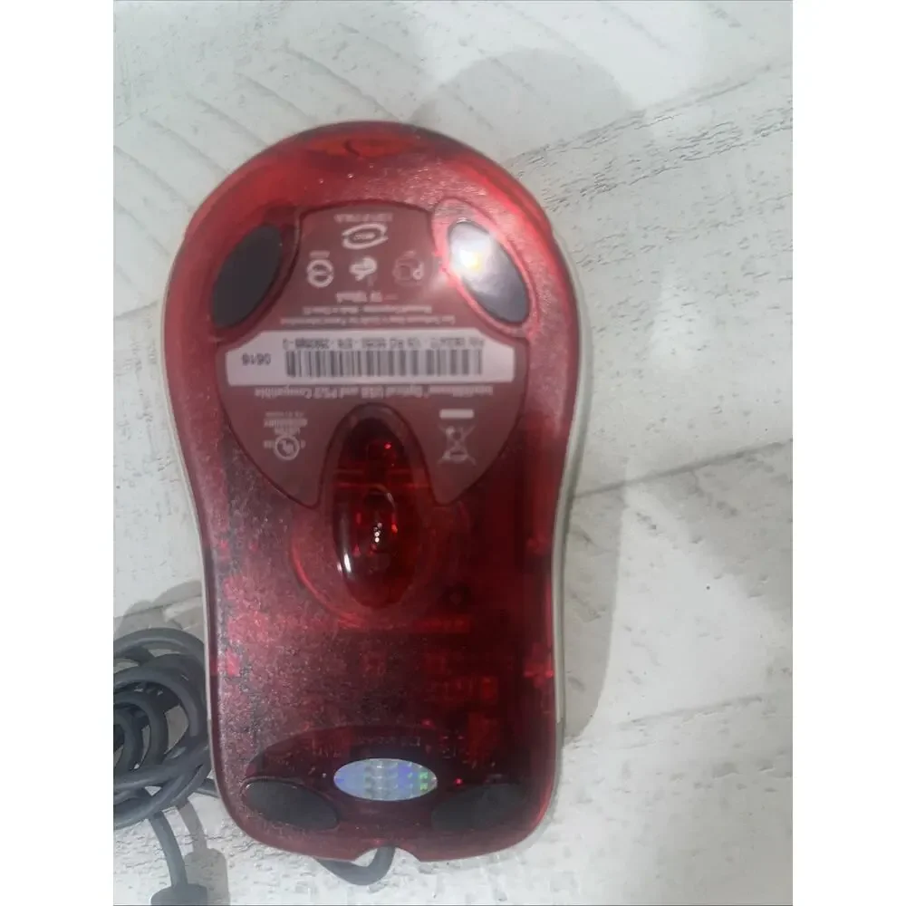 Microsoft IntelliMouse Optical USB Wired Mouse Vintage Red/Gray Tested Works